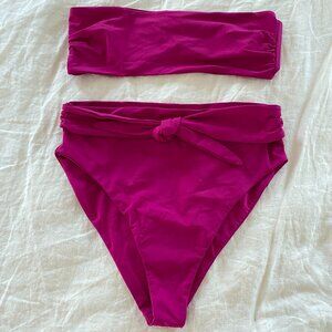Mara Hoffman Two Piece High Waist Swim Suit